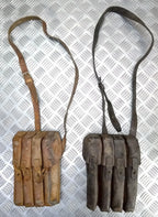 Genuine Vintage Issued Leather Ammo Case / Bag & Shoulder Strap Faulty