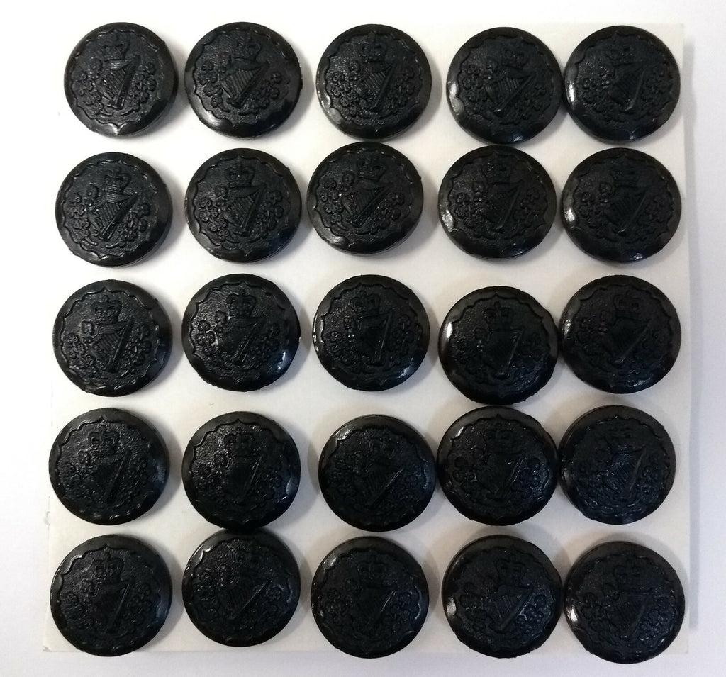 Genuine British Army The Royal Irish Rangers Black Subdued Buttons 30L x25 NEW