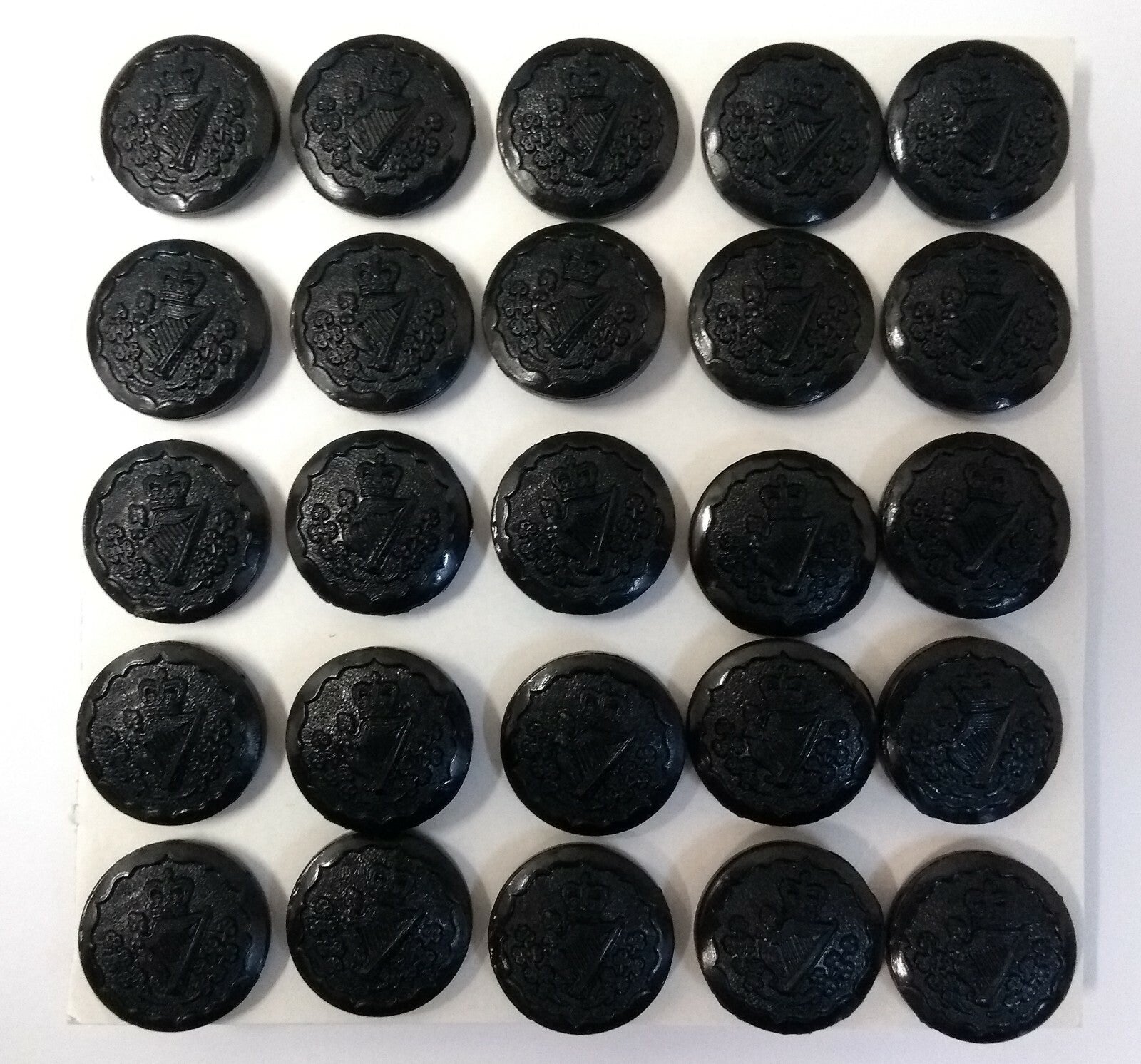 Genuine British Army The Royal Irish Rangers Black Subdued Buttons 30L x25 NEW