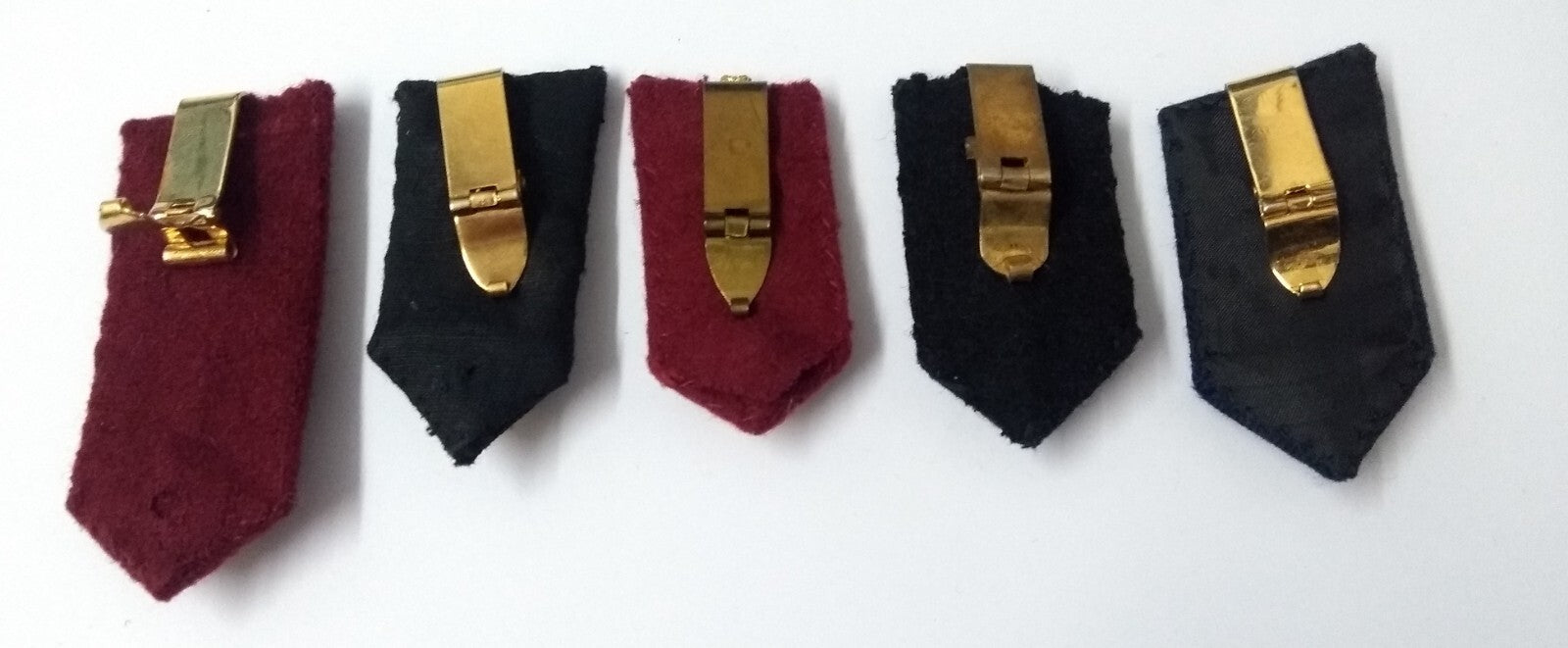 Assorted Gorgets Various Officers Issue For Collectors 5X Single Collar Tabs