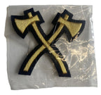 Pioneers No1 Badge British Embroidered Gold Braided Large Axes Arm Patch NEW