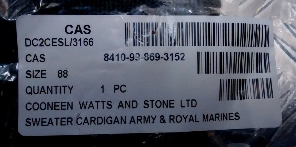 WRAF Army Royal Navy Cardigan 80% Wool Genuine Issue All Sizes - NEW