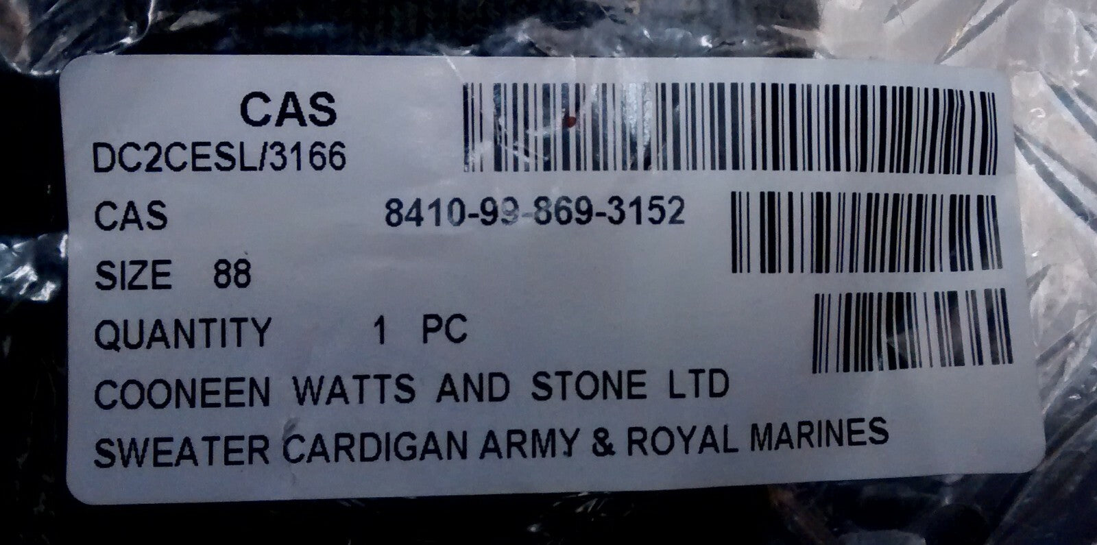 WRAF Army Royal Navy Cardigan 80% Wool Genuine Issue All Sizes - NEW