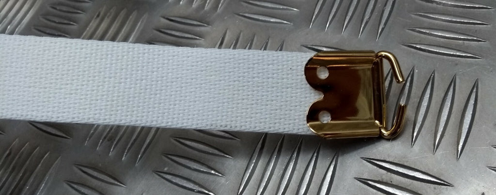 Shoulder Sling Kit Courlene Material British Made White SLR etc No Rivets NEW