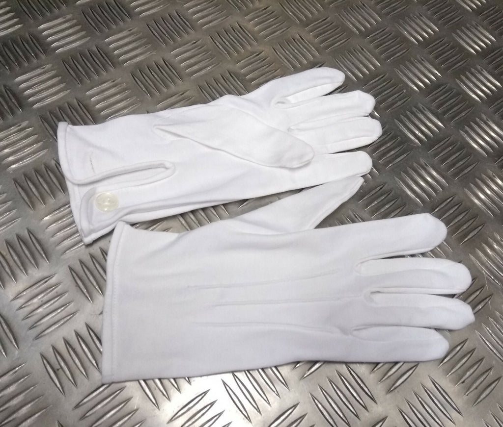 Genuine Issue 3 Dart White Cotton Parade Ceremonial Gloves WD2 NEW