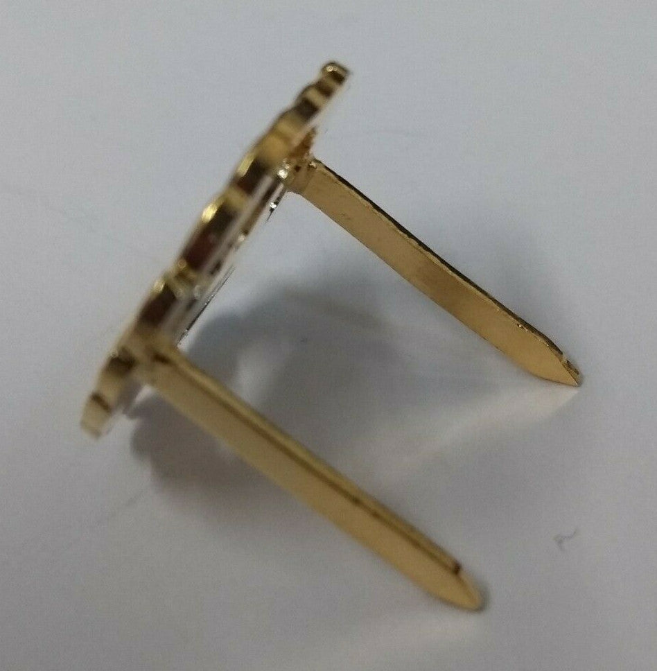 Lapel Egypt Badge Sphinx In Laurel Leaves With Prong Fixings Decorative Style