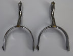 British Spurs Officers Issue & Mess Dress Chrome Swan Neck Incomplete