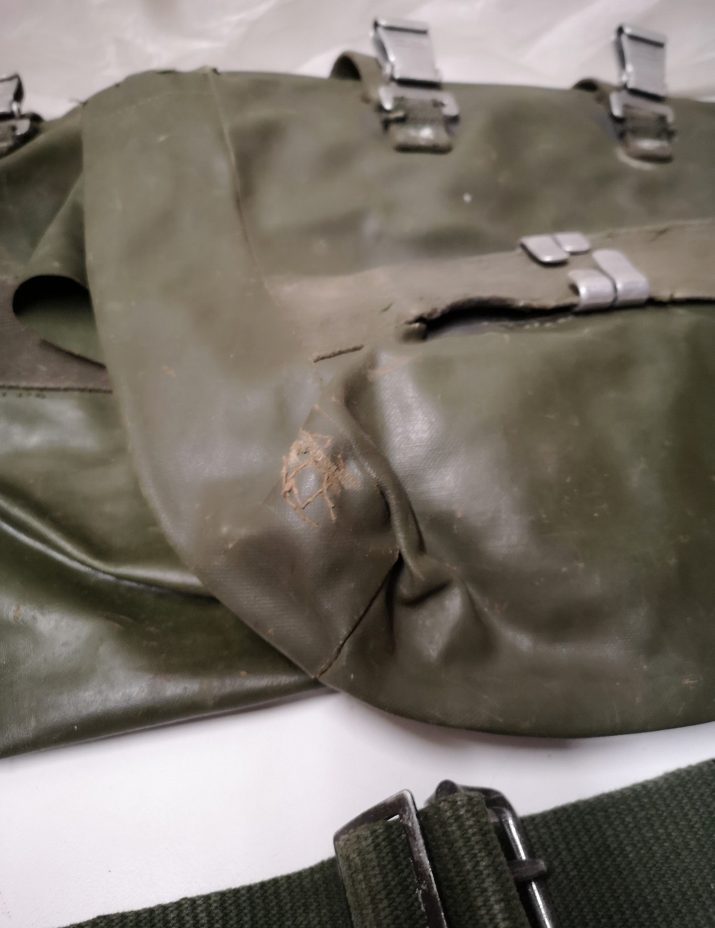 Vintage Army Issue Heavy-duty Vinyl Backpacks Belts Yokes & Pouches Heavy Wear