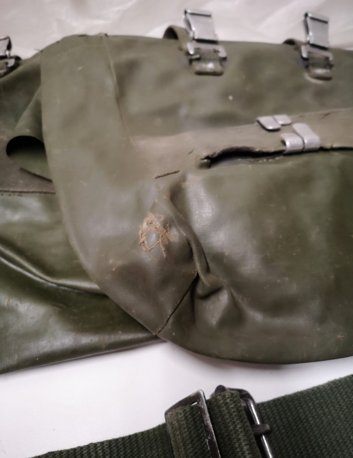 Vintage Army Issue Heavy-duty Vinyl Backpacks Belts Yokes & Pouches Heavy Wear
