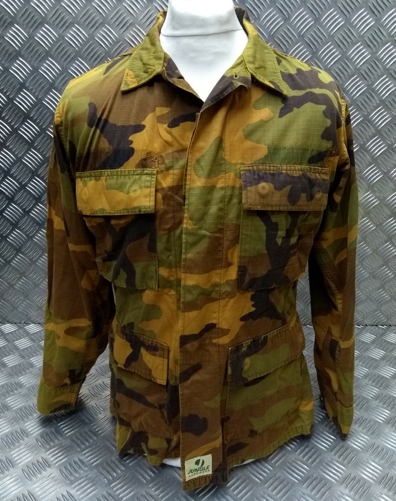 U.S Vintage Lightweight Rip Stop Camo Jacket Over Dyed Genuine U.S.