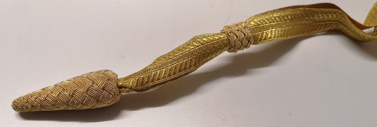 Gold Lace Sword Knot British No3 - NEW