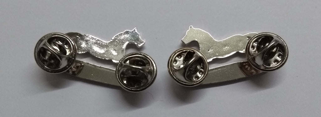 Yorkshire Reg Collar Dogs Badged Army Style Metal Badges Snap Pins