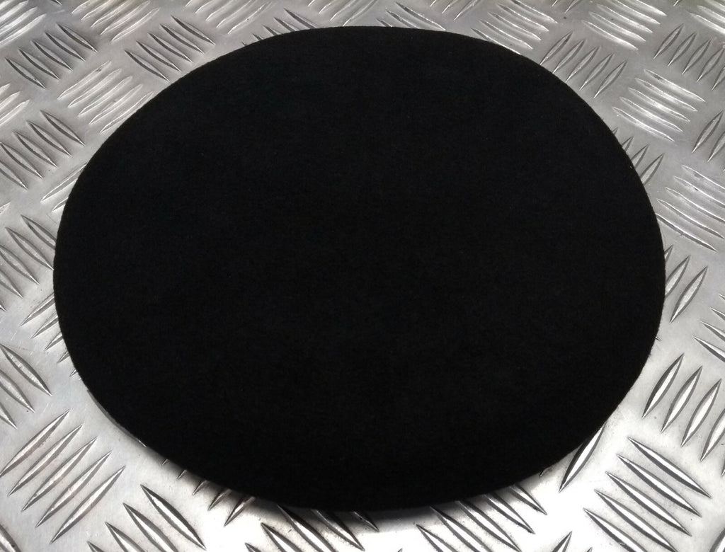 Genuine Hobson London Issue Black Lined Wool Beret Leather Rim Size 7