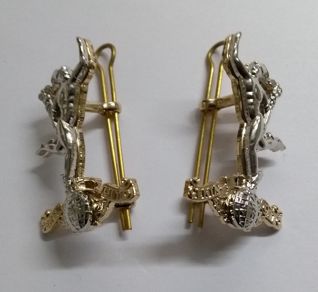 Signals Collar Dogs Army Royal Insignia "Certa Cito" Metal Badges Split Pin