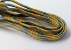 Genuine Issue Tubular Ceremonial Sky Blue on Gold 6mm Braid 6 Flecks 1M