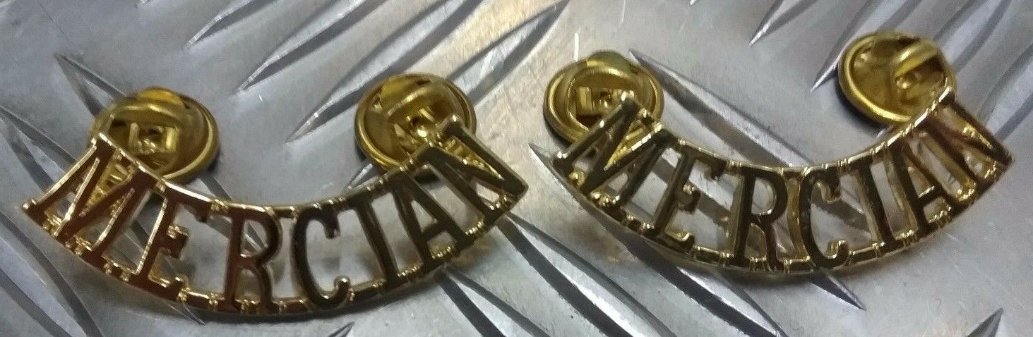 Mercian Shoulder Title Badges Genuine British Issue