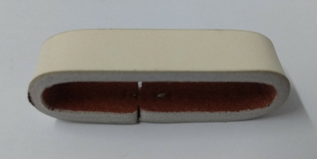 Genuine Issue White Leather Belt Slide / Stay To Fit Max 4.7cm Belt