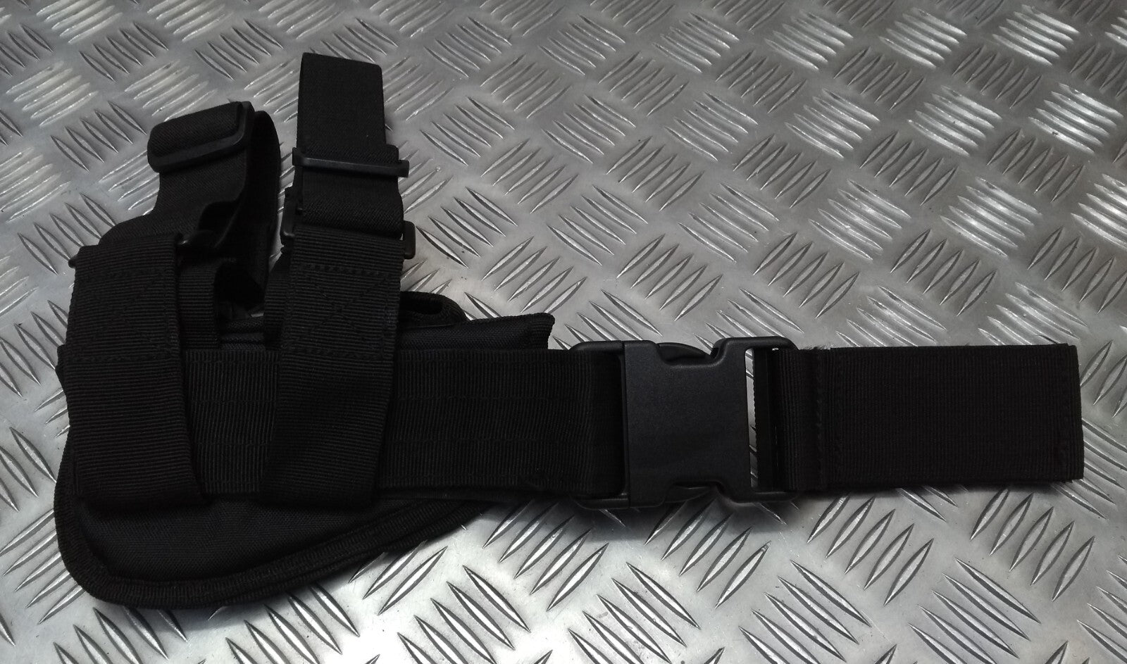 Drop Leg Holster Stealth Black Airsoft Universal Size Cordura Construction