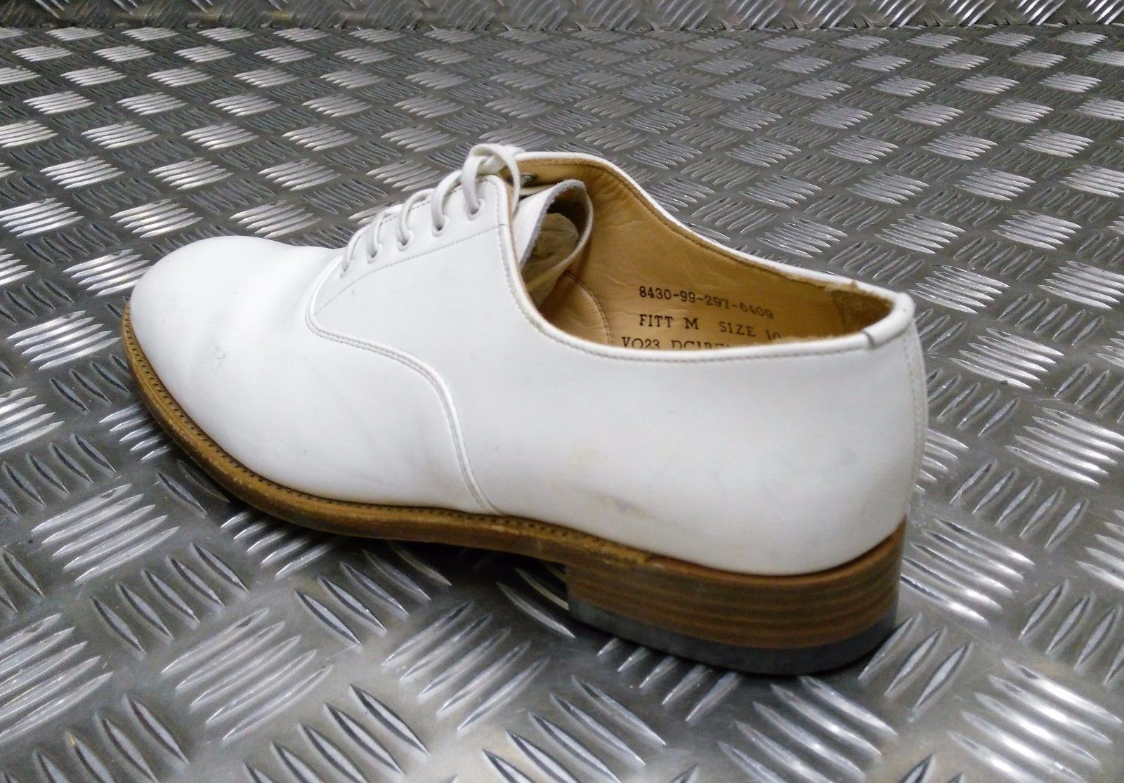 British Navy White Leather Parade / Dress Shoes Mens - Assorted Sizes