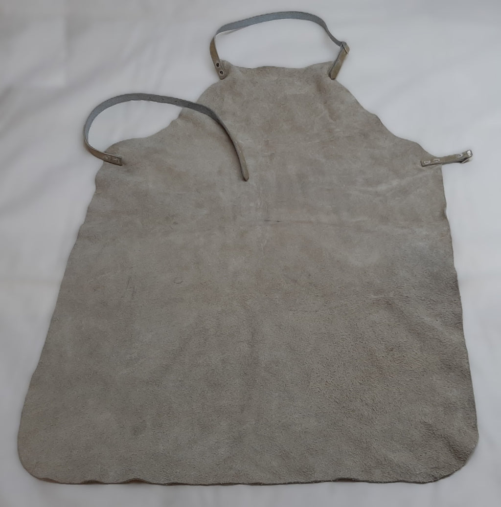 British Welders Apron Tri Service Grey Leather 90s Pattern Hobson & Sons London