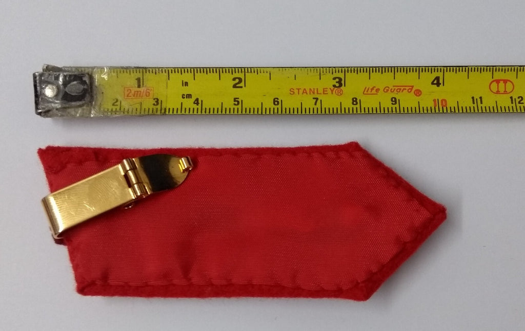 SNR Rank Gorgets Scarlet Red Melton & Maroon Braid Detail For Senior Officers