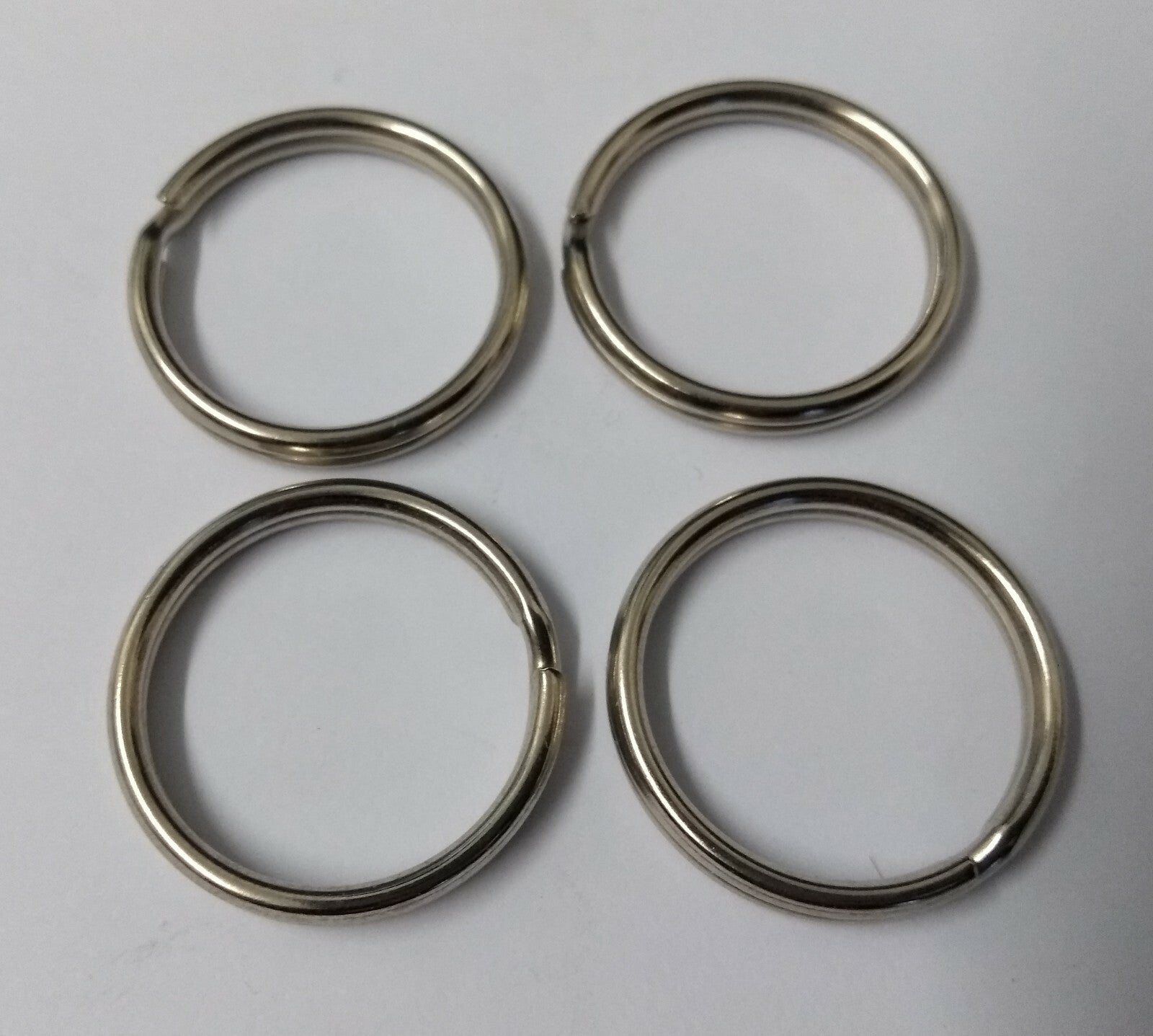 Genuine British H Cav Issue Nickel Plated 24.7mm Split Rings X4 STD49