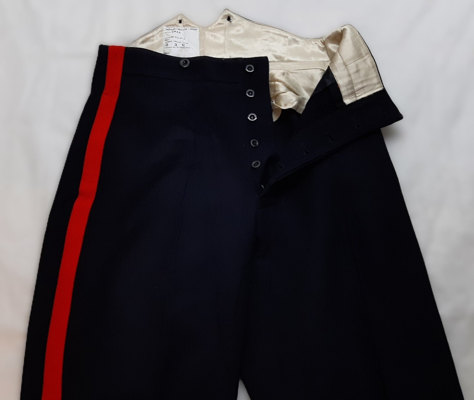 No1 RMAS Trousers British Army Pattern Cadet Officer Dress 1" Red Stripes W34"