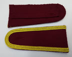 Senior Officer Shoulder Boards Abu Dhabi Obsolete Stock Maroon Melton Gold Braid