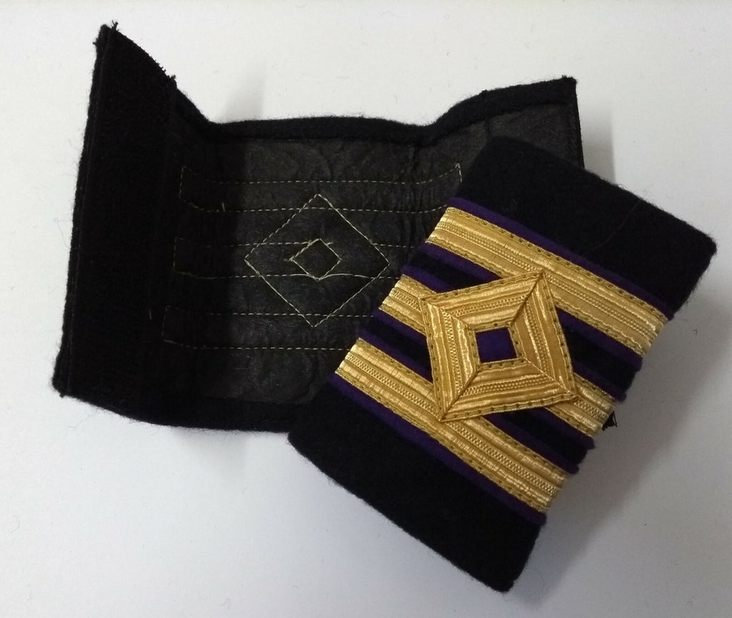 Genuine British Merchant Navy 2nd Engineer Gold Lace Slides Epaulettes ASPS431