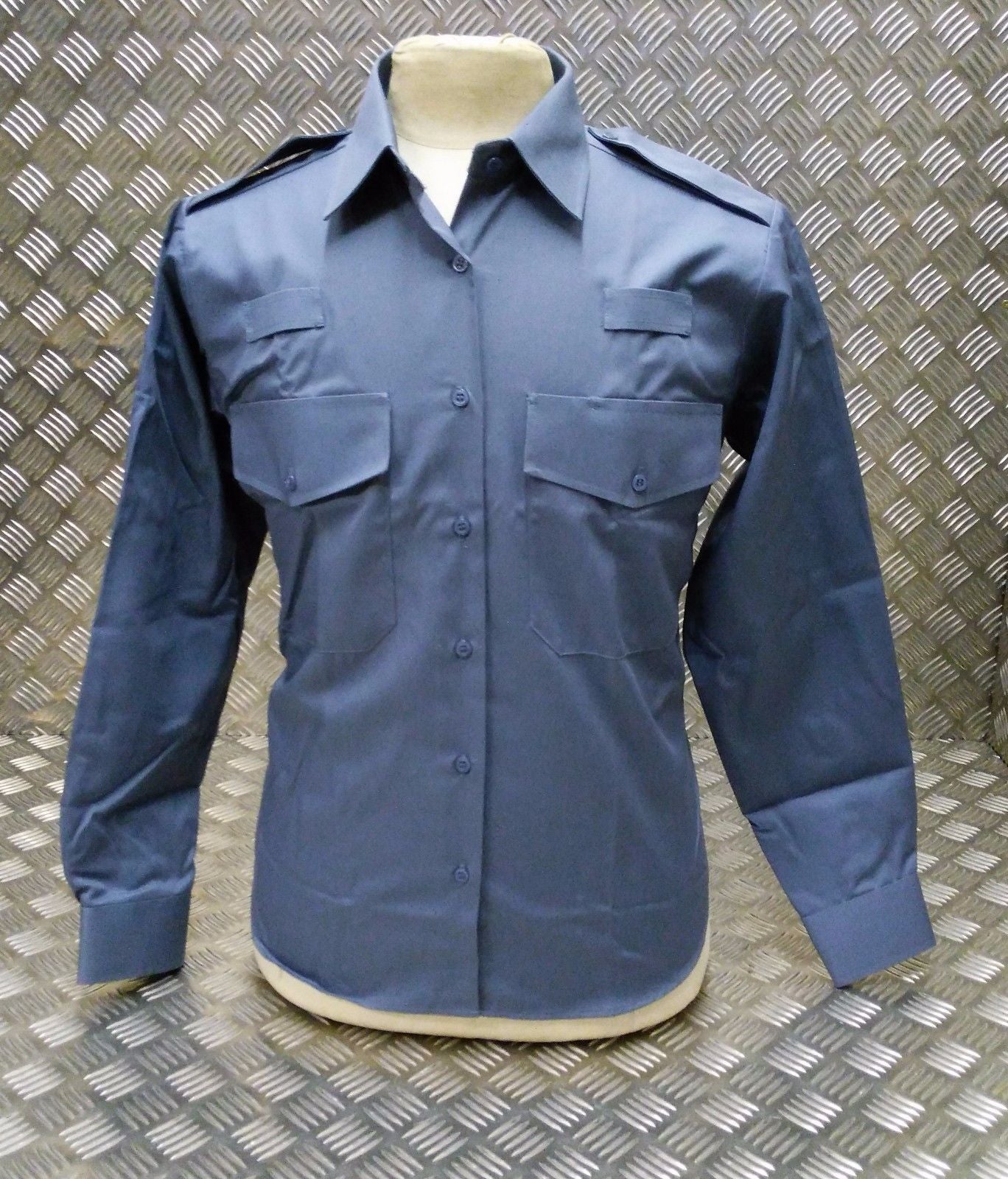 Genuine British Shirt Working Dress Blue/Grey Man's/Woman's Churchill - NEW
