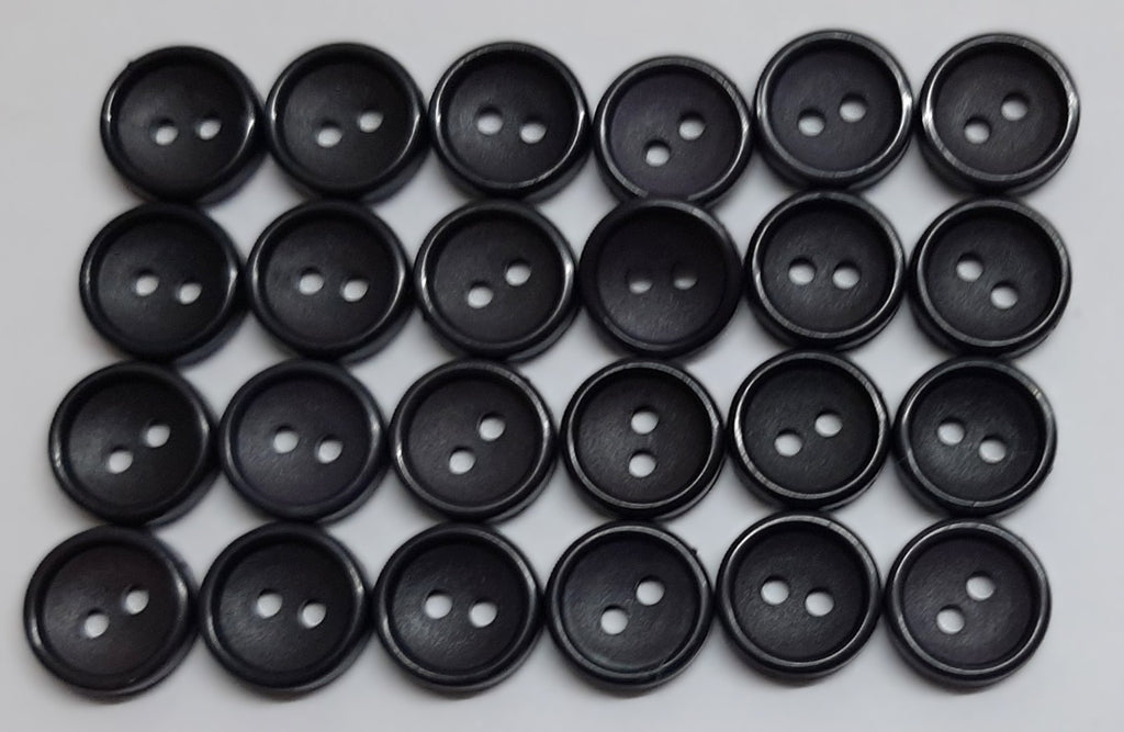 Ex Army Buttons Old Pattern British Made Deep Grey 2 Hole Size 11.3mm