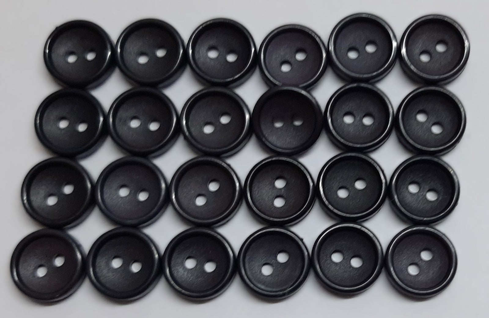 Ex Army Buttons Old Pattern British Made Deep Grey 2 Hole Size 11.3mm