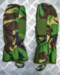 British MK3 / Mark III Woodland DPM Camo Arctic Mittens Inner Size Medium