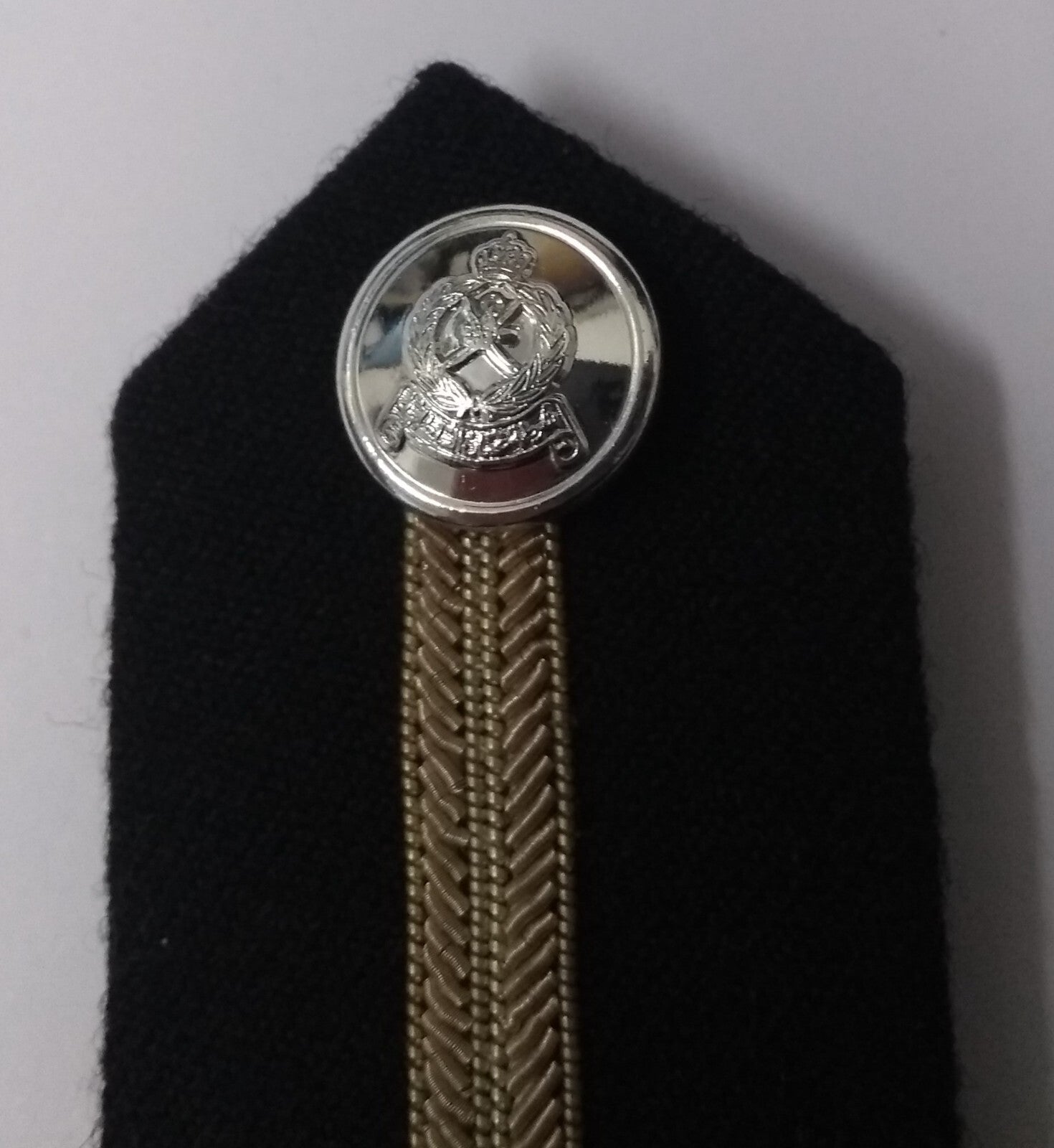 Ceremonial Gorgets Collar Tabs Silver Detail Chrome Officers Insignia Buttons