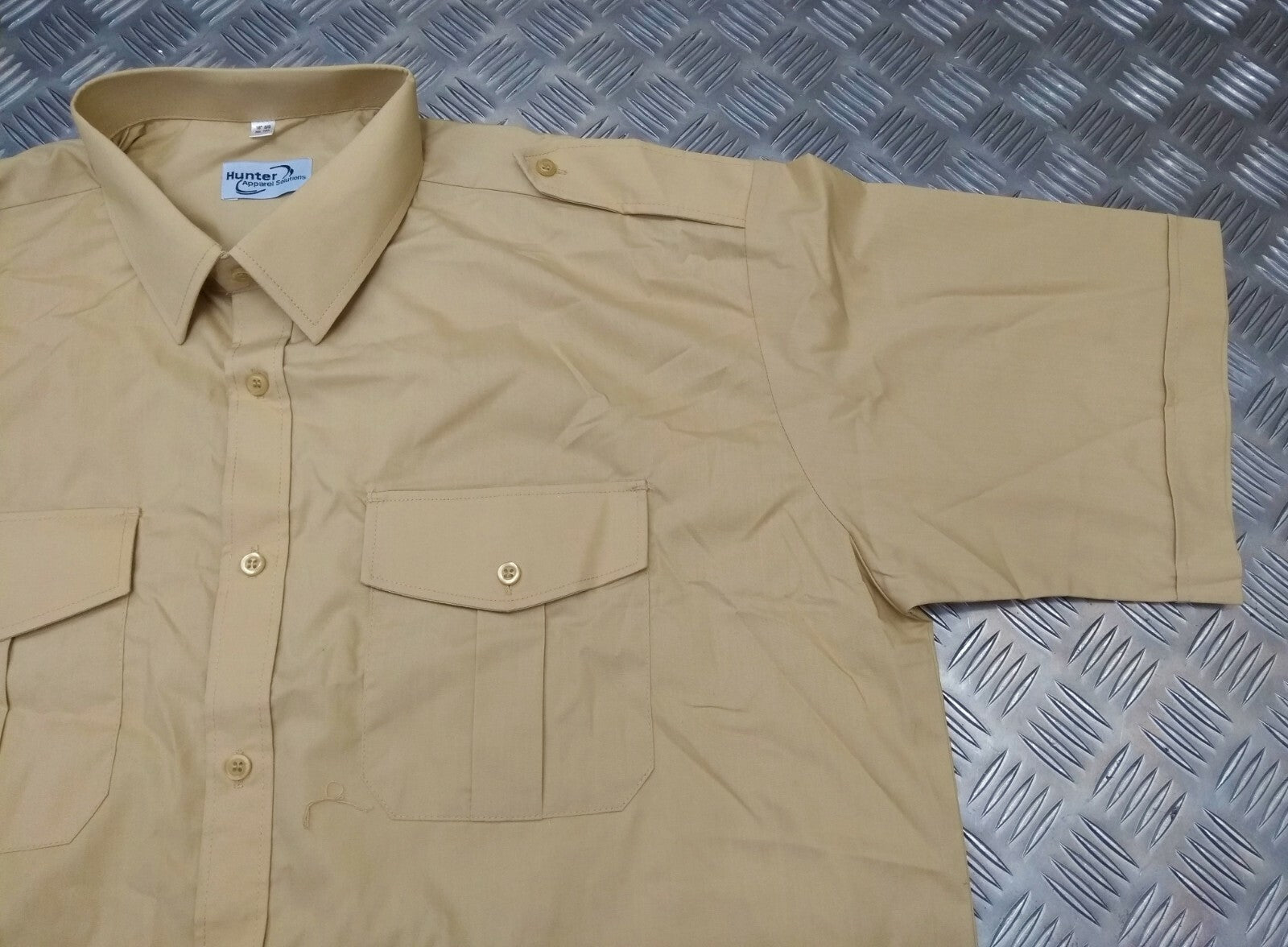 Fawn Shirt Tri Service Beige Female Short Sleeves Size 8 - NEW