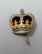 Genuine Vintage British Issue St Edwards Crown Metal Badge Major Rank