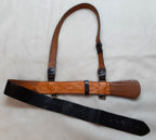 No1 Sam Browne British Waist Belt & Cross Strap Size 3 32"-36"