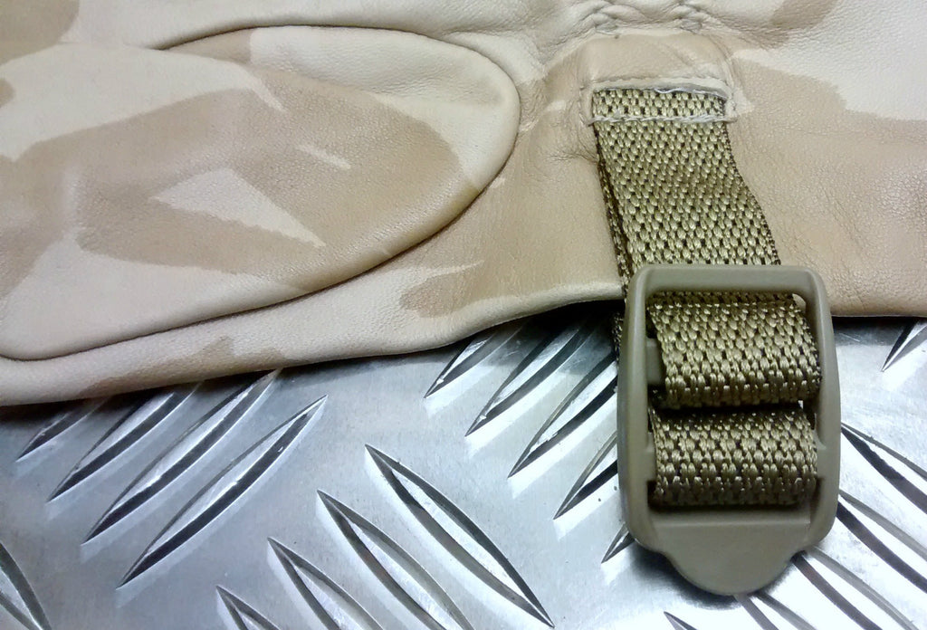 Genuine British Desert Camo Leather Combat Gloves- All Sizes