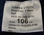 Wool Utility Jumper Sweater V-Neck Chest 106cm RAF Royal Air Force