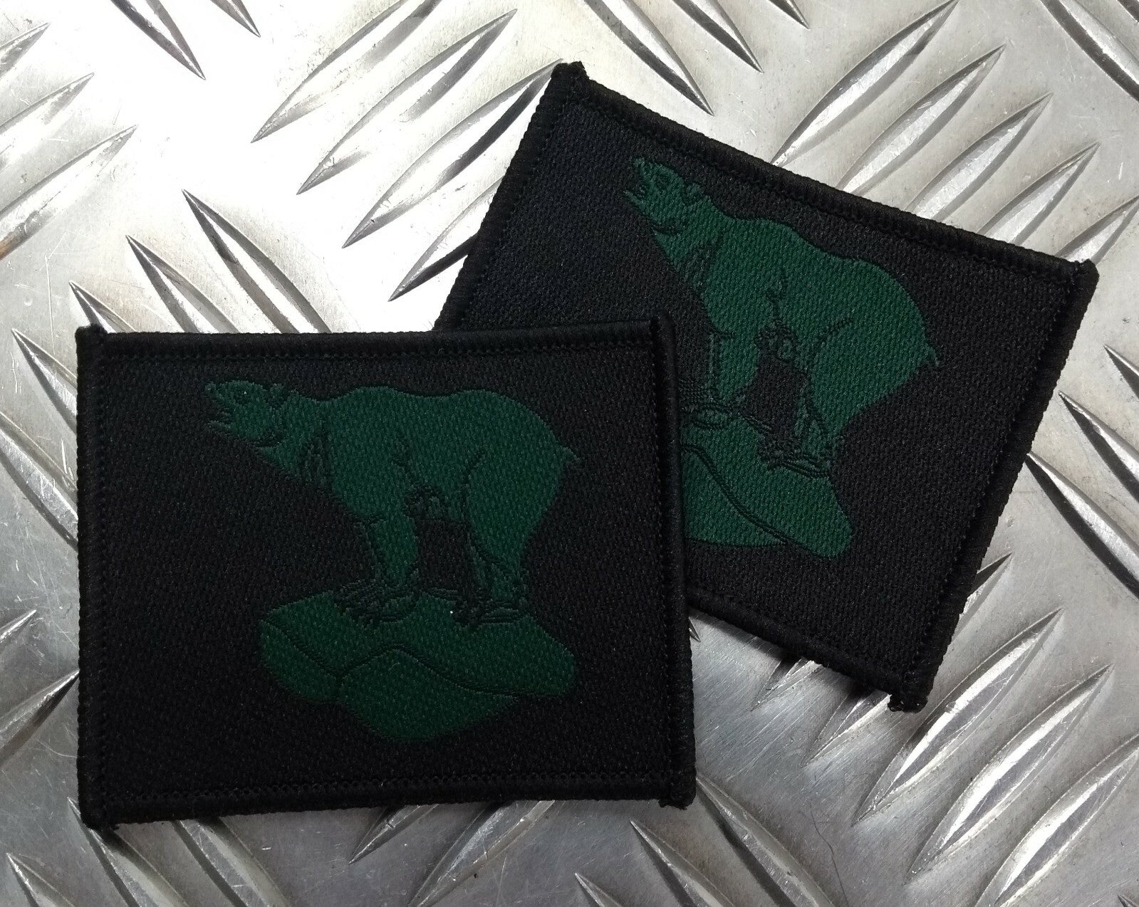 Genuine British Army 49th Brigade Subdued TRF Bear Insignia Patch/Badge NEW X2