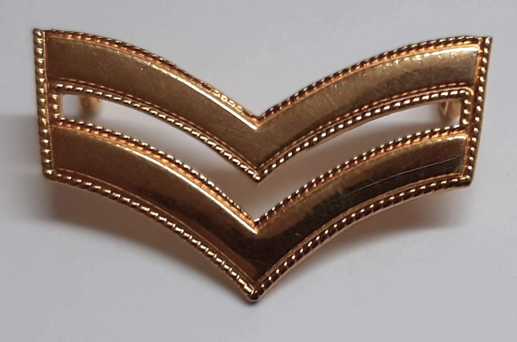Corporal Chevron Badge British Made Rank 2 Stripe Decorative Insignia