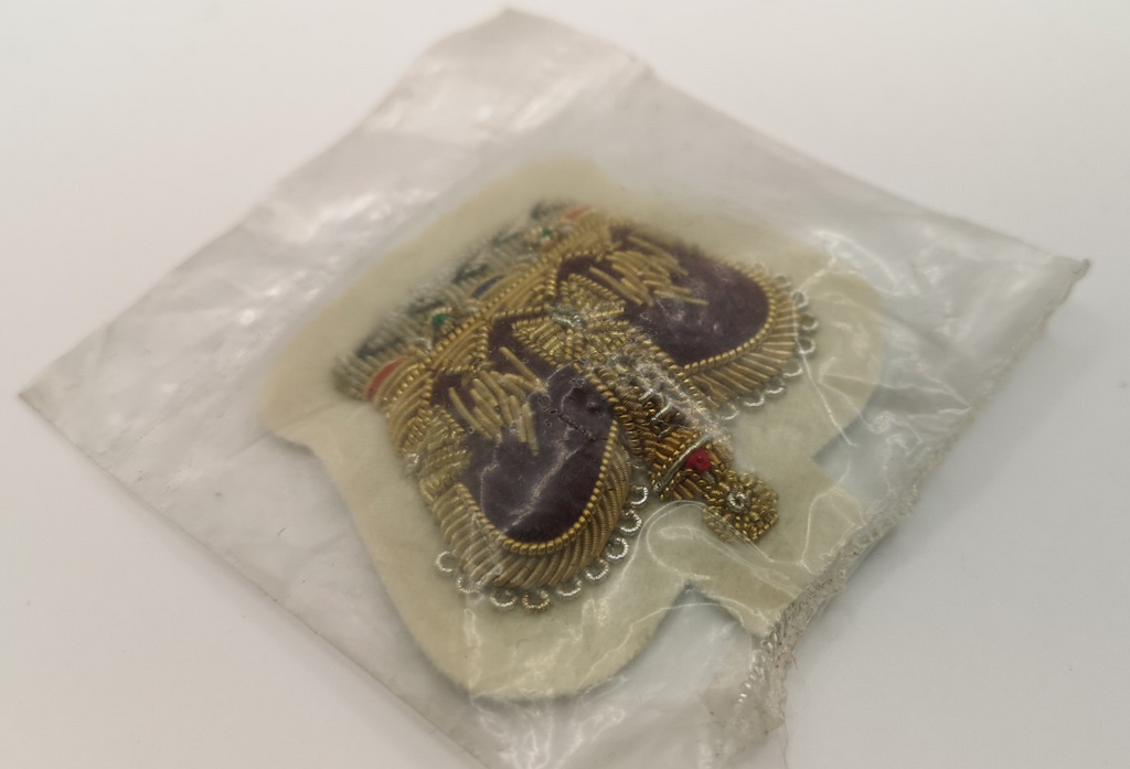 Lancers Regiments Warrant Officer Queen's Crown Gold on White British Army