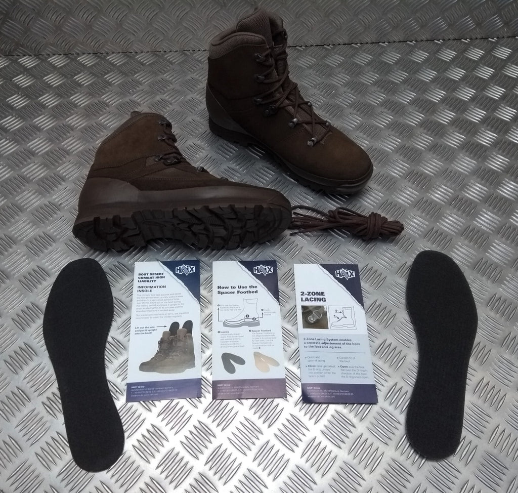 Haix Desert Boots Combat High Liability Full Army Spec Footwear UK 12M - NEW