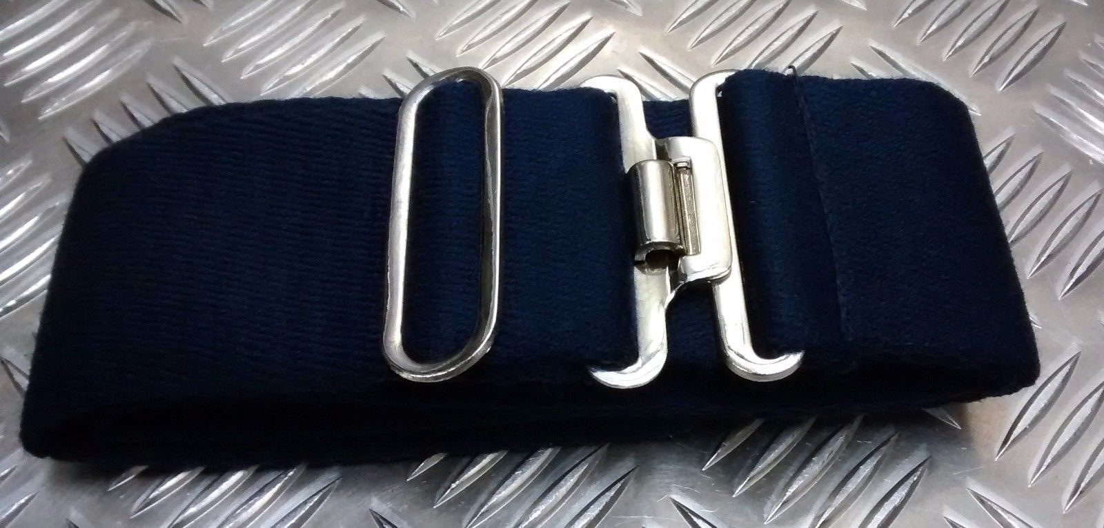 Genuine British Royal Navy Blue Stable belt with Metal Slide Buckle Grade 2