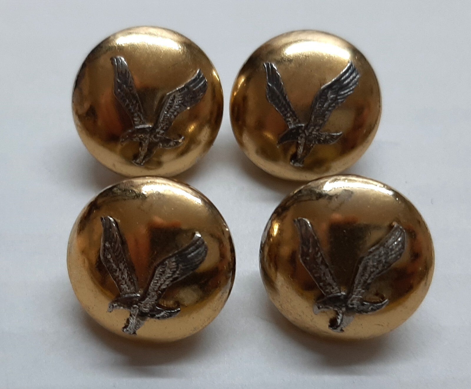 Vintage AAC Buttons British Army Air Corps Old Pattern Raised Insignia X 4