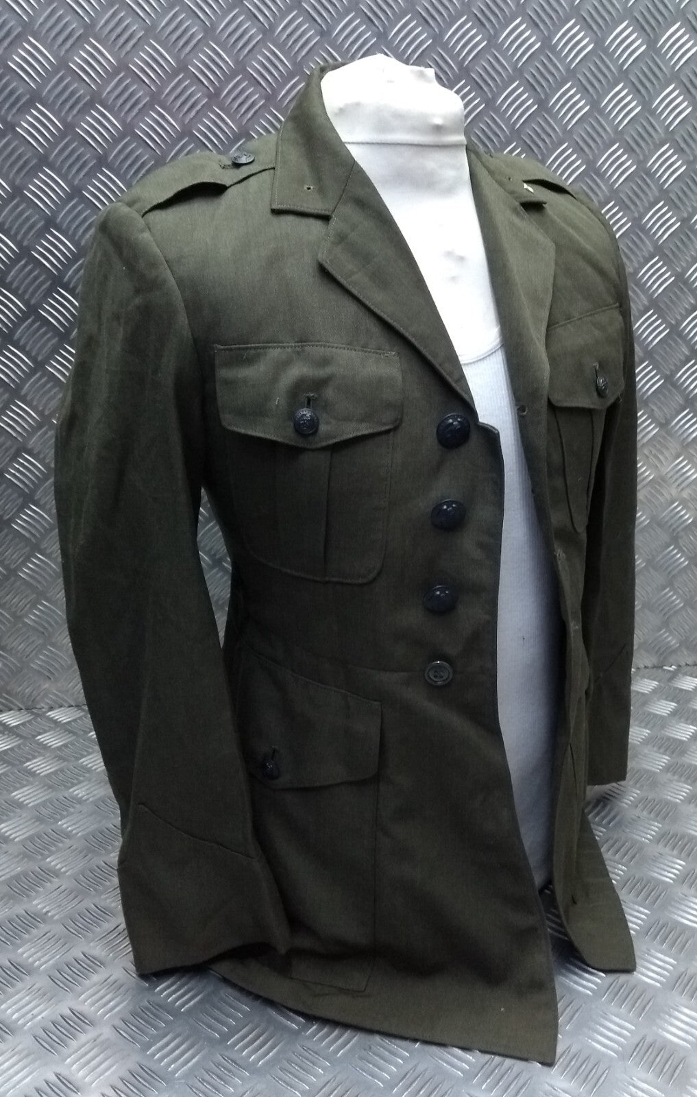 Vintage US MC Jacket Gabardine United States Marine Green Tunic No Belt