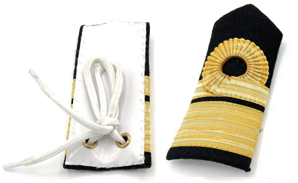 Shoulder Board Laces for OFCs Epaulettes Replacement White Ties 2 Pairs NEW