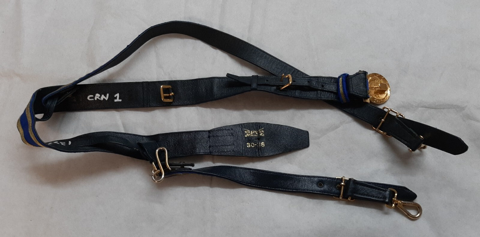 RAF Royal Air Force Ceremonial Belt PER ARDUA AD ASTRA Buckle With Slings 36"