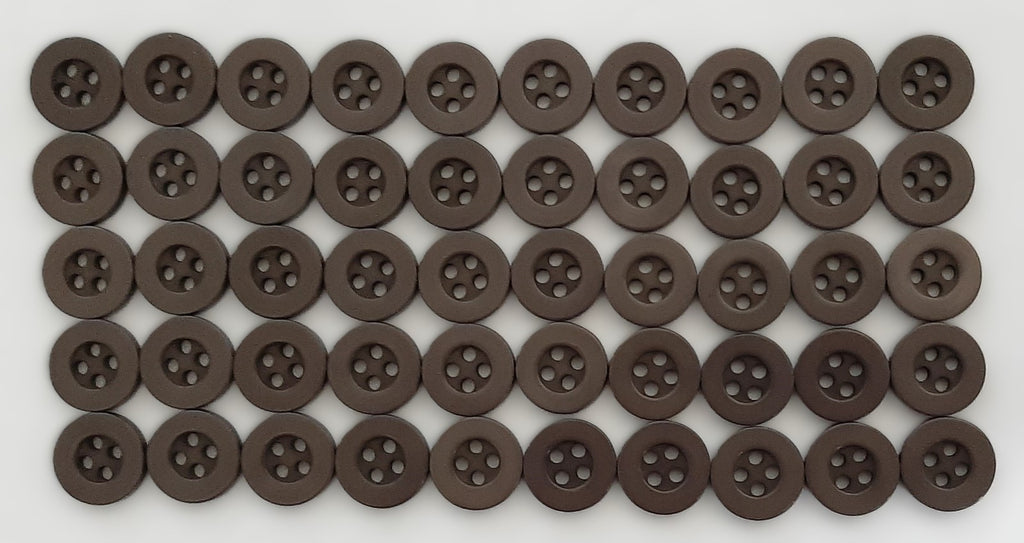 Army Shirt Button 1000 Vintage 4 Hole Grey Size 11.3mm NOS
