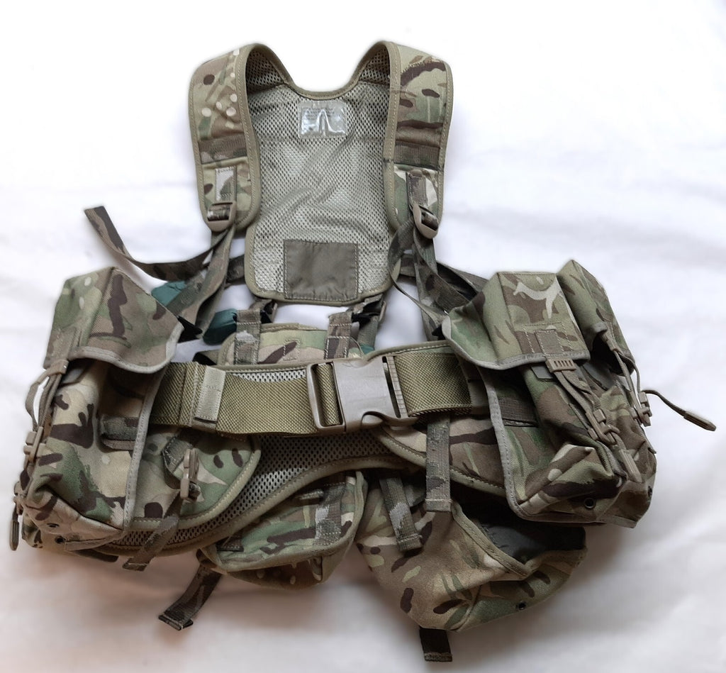 Airborne Army Webbing MTP British Assault Camo Belt Yoke & Assorted Pouches (4)